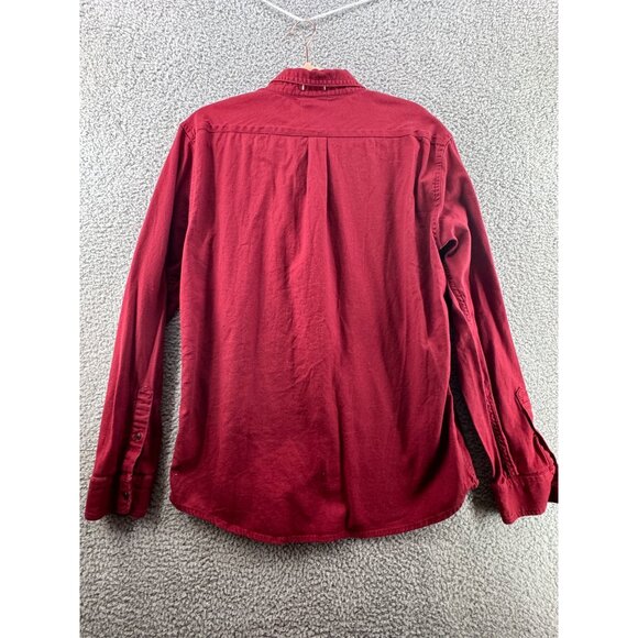 Levis Mens Red Button-Up Long Sleeve Shirt Size Large - Picture 2 of 8